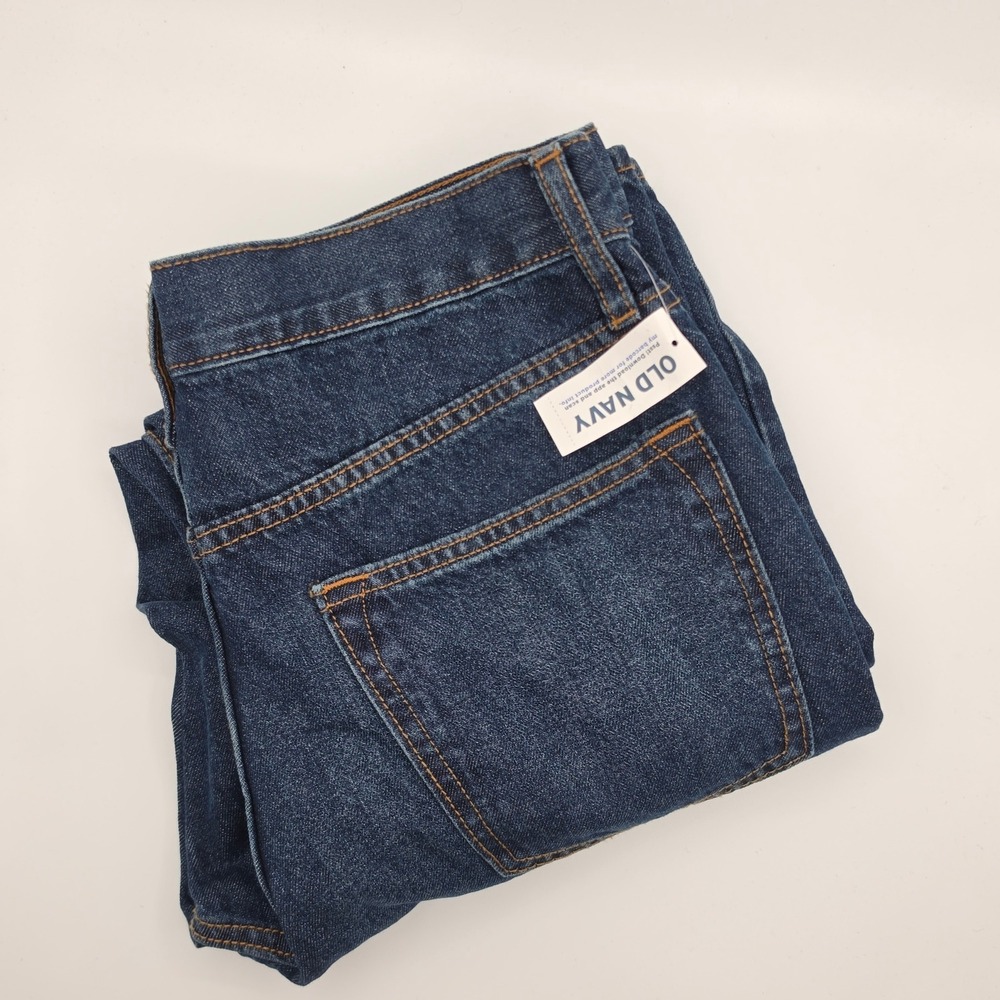 Old Navy Boot-Cut Jeans Mens 31x30 Blue Built-In Tough Denim Office NEW